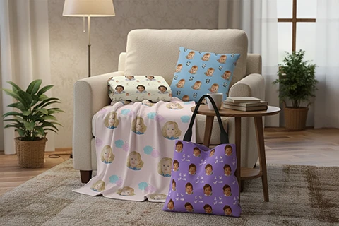 custom kids patterns on a textiles